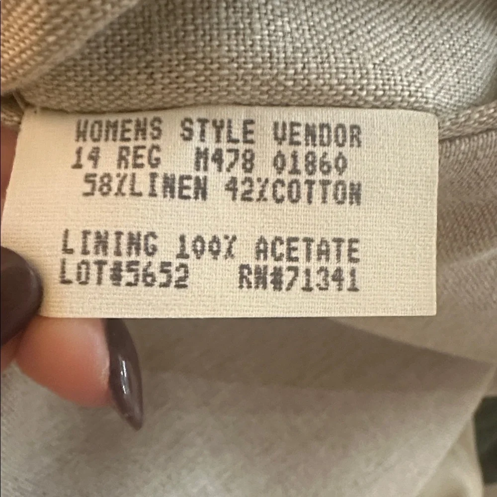 L.L. Bean Vintage Classic Creamy Beige Blazer! 14R made in USA! 🇺🇸 RARE FIND!
